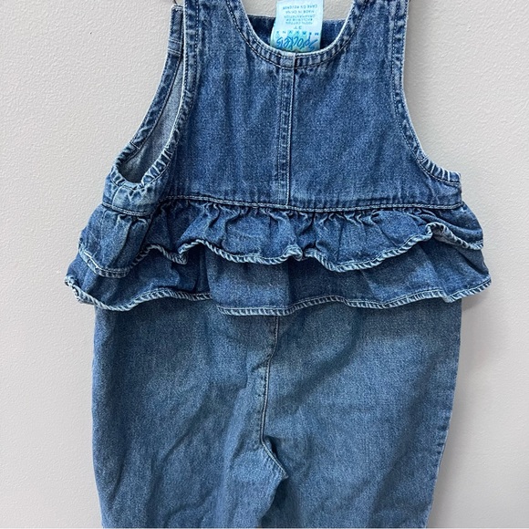 Vintage Sprockets Denim Bubble Ruffle Overall Size 3T - Picture 10 of 12